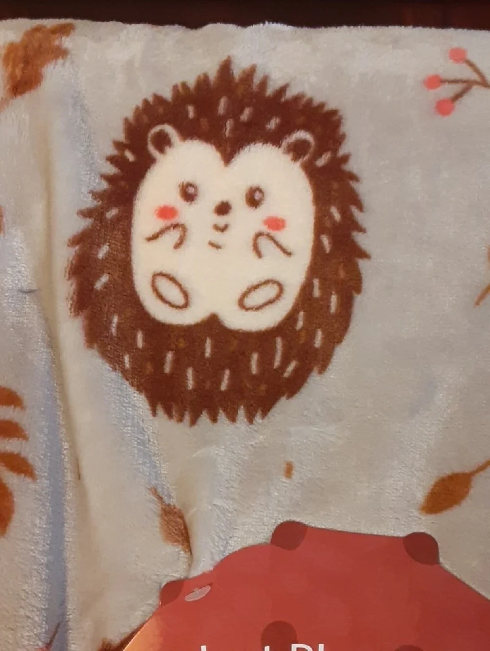 Beige Hedgehog Plush Throw